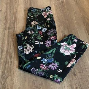 Cropped Floral Dress Pants